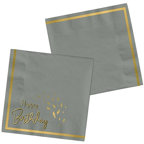 Folat 68486 Servietten Golden Dawn 33x33cm-20 Stück, Grau von Folat