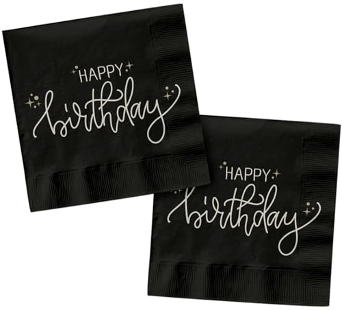 Folat 68683 Geburtstag Dekoration Schwarz, Creme, Champagner Gold - Servietten - Crème Noir - 33 x 33 cm - 20 Stück - EIN schickes und charmantes Happy Birthday Geschirr Folat 68683 Geburtstag Dekoration Schwarz, Creme, Champagner Gold - Servietten - Crème Noir - 33 x 33 cm - 20 Stück - EIN schickes und charmantes Happy Birthday Geschirr von Folat