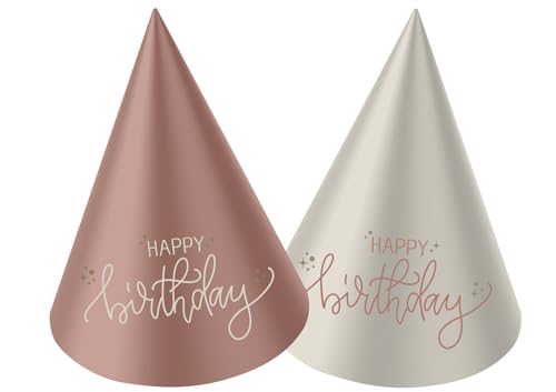 Folat 68712 Geburtstag Dekoration Rosa, Creme, Champagner Gold - Mini Party Hütchen - Crème Rose - 10 cm - 6 Stück - Eine raffinierte und lebendige Geburtstagsdeko Happy Birthday Folat 68712 Geburtstag Dekoration Rosa, Creme, Champagner Gold - Mini Party Hütchen - Crème Rose - 10 cm - 6 Stück - Eine raffinierte und lebendige Geburtstagsdeko Happy Birthday von Folat