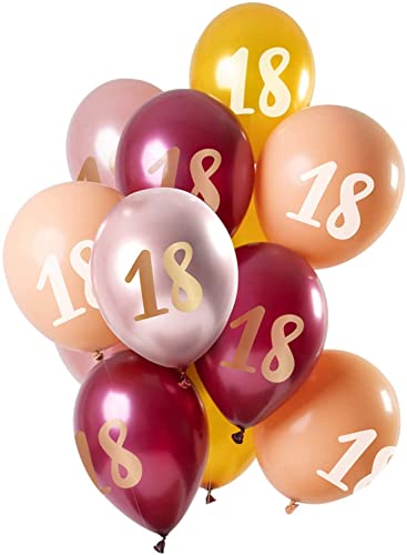 Folat 69218 Ballons Jahre Pink-Gold 30cm-12 Stück Latex Helium Luftballon, Geburtstag Deko, Zahl 18, 30 cm Folat 69218 Ballons Jahre Pink-Gold 30cm-12 Stück Latex Helium Luftballon, Geburtstag Deko, Zahl 18, 30 cm von Folat