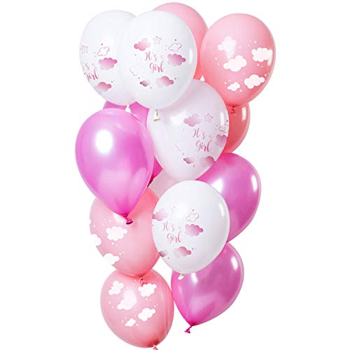 Folat 69341 Ballons 'It's a Girl' Pink 30cm-12 Stück Latex Helium Luftballon, Geburtstag Deko, 30 cm Folat 69341 Ballons 'It's a Girl' Pink 30cm-12 Stück Latex Helium Luftballon, Geburtstag Deko, 30 cm von Folat