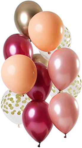 Folat 69375 Ballons Rich Ruby 30cm-12 Stück Latex Helium Luftballon, Geburtstag Deko, Red-Combo, 30 cm Folat 69375 Ballons Rich Ruby 30cm-12 Stück Latex Helium Luftballon, Geburtstag Deko, Red-Combo, 30 cm von Folat