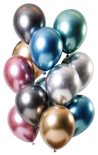 Folat 69718 Ballons Effect 33cm-12 Stück Latex Helium Luftballon, Geburtstag Deko, Mirror Treasures, 30 cm Folat 69718 Ballons Effect 33cm-12 Stück Latex Helium Luftballon, Geburtstag Deko, Mirror Treasures, 30 cm von Folat