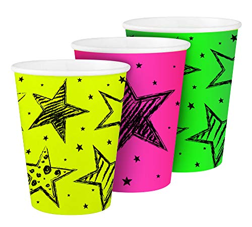 Folat Cups Neon Party 250ml/6 von Folat