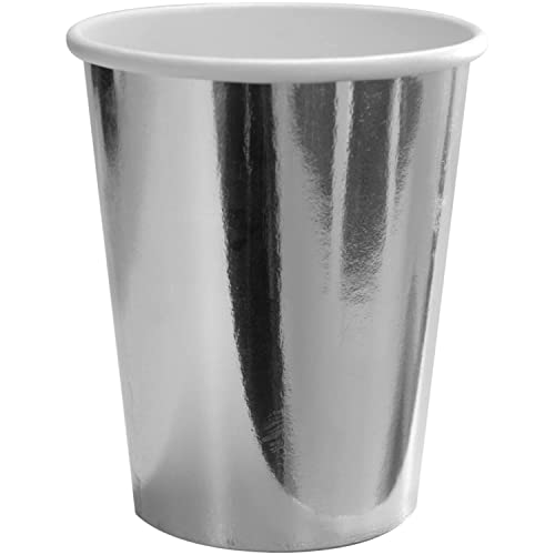 Folat 8 hoch-glänzende Partybecher * Silber * für Geburtstag, Silvester oder Party | Silberne Becher Pappbecher Cups Motto-Party Silberhochzeit Folat 8 hoch-glänzende Partybecher * Silber * für Geburtstag, Silvester oder Party | Silberne Becher Pappbecher Cups Motto-Party Silberhochzeit von Folat