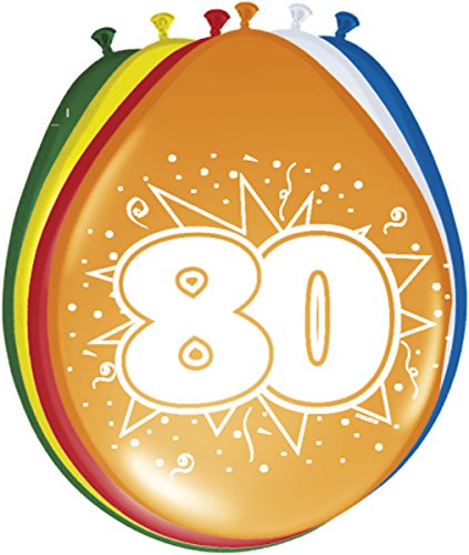 Folat 08280 - Zahlenballons/Ballon mit Zahl 80-12" / 30 cm - 8 STK. Folat 08280 - Zahlenballons/Ballon mit Zahl 80-12" / 30 cm - 8 STK. von Folat