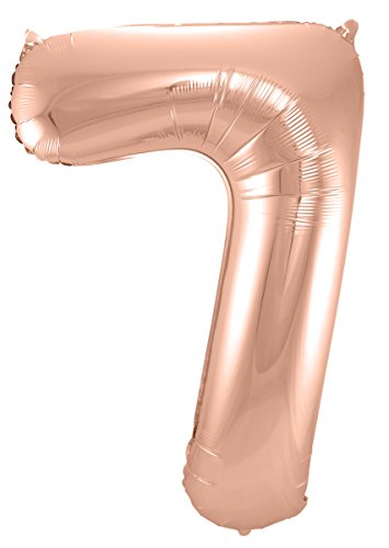 Folat 631372 - Folienballon Zahl 7 - rosegold - ca. 86 cm von Folat