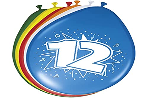 Folat 08213 - Zahlenballons/Ballon mit Zahl 12-12" / 30 cm - 8 STK. Folat 08213 - Zahlenballons/Ballon mit Zahl 12-12" / 30 cm - 8 STK. von Folat