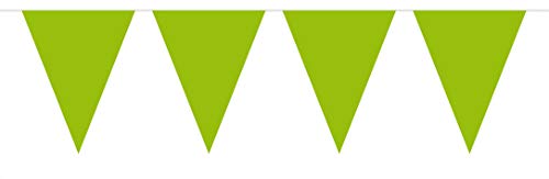 Folat Wimpelkette/Party-Dekoration, 10 Meter, mit 15 Fähnchen, Grün Folat Wimpelkette/Party-Dekoration, 10 Meter, mit 15 Fähnchen, Grün von Folat