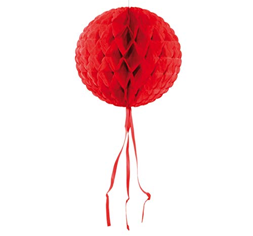 Folat Deckenhänger Ball aus Wabenpapier 30 cm rot Folat Deckenhänger Ball aus Wabenpapier 30 cm rot von Folat