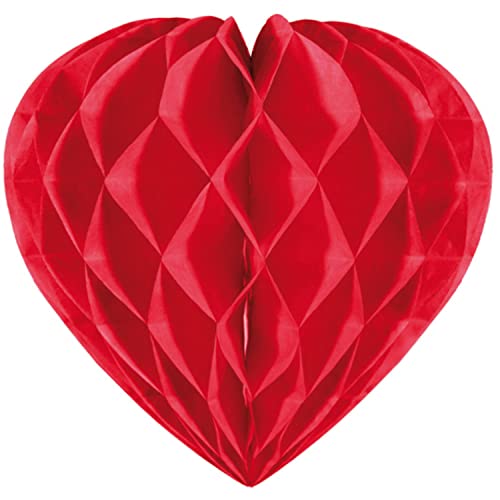 Folat Dekoration Honeycomb Herz 30 cm – rot Folat Dekoration Honeycomb Herz 30 cm – rot von Folat