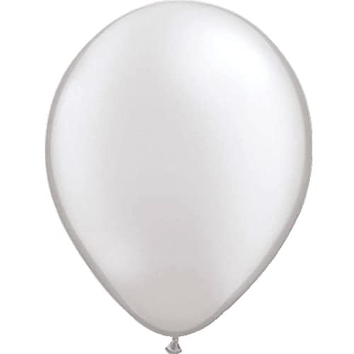 Folat 08119 Luftballons Silber 30 cm-100 Silberner Ballon Metallic 30cm-100 Stück, 100er Pack von Folat
