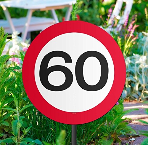 Folat Gartenschild für Geburtstagsparty, Verkehrsschild, 60. Geburtstag von Folat
