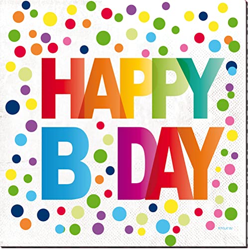 Folat Geburtstagsdekoration B Day (Servietten 33x33cm) von Folat