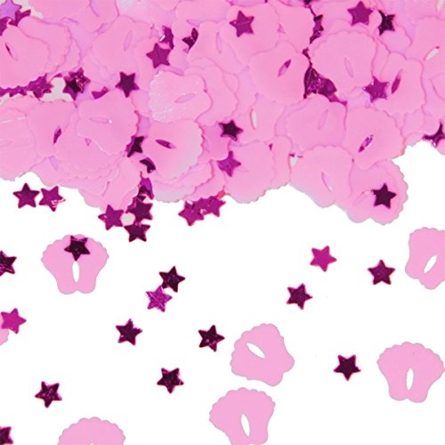 Folat 05325 - Konfetti Babyfüße - Geburt Mädchen - rosa - 14g von Folat