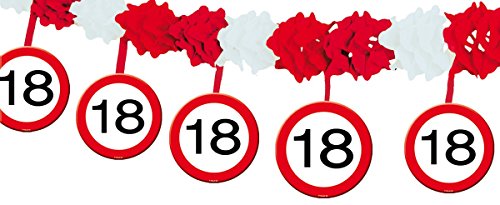 Folat - Girlande Verkehrsschilder 18, Länge 4m, Material Papier von Folat