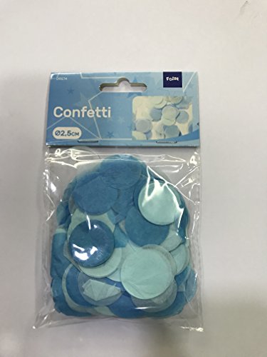 Folat Large Confetti Round Baby Blue 14G von Folat