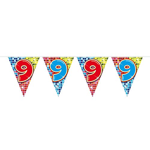 Folat Mini-Wimpelkette Birthday Blocks 9, 3 m Folat Mini-Wimpelkette Birthday Blocks 9, 3 m von Folat