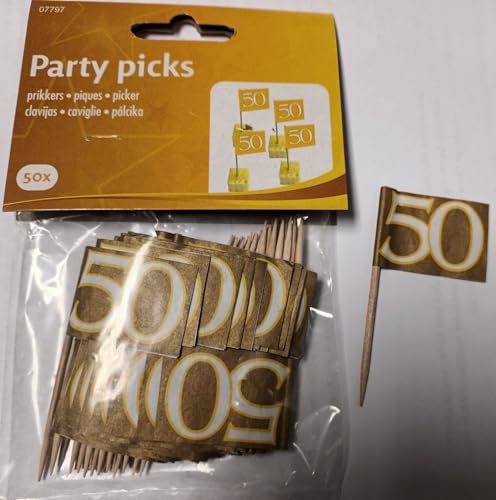 NEU Party-Picker 50 Jahre, silber, 50 Stk. NEU Party-Picker 50 Jahre, silber, 50 Stk. von Folat