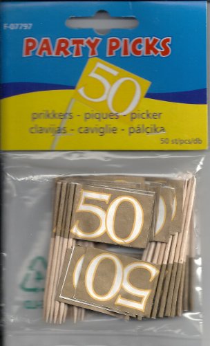 Folat Party-Picker 50. Jubiläum 50er Pack Folat Party-Picker 50. Jubiläum 50er Pack von Folat
