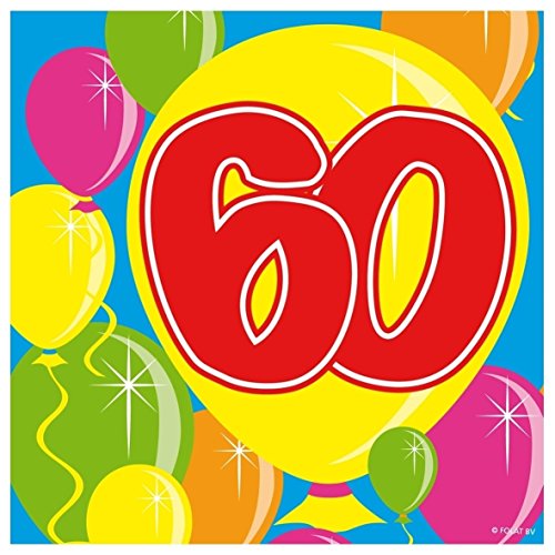 Folat Servet Balloons 60 jaar 25 x 25 von Folat