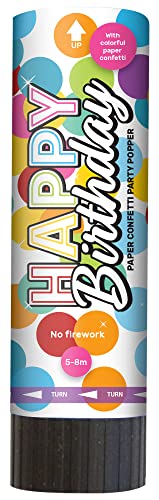 Folat - Set mit 3 Konfettikanonen Rainbow Bday - 15cm Folat - Set mit 3 Konfettikanonen Rainbow Bday - 15cm von Folat