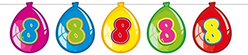 Folat Wimpelgirlande 10m Luftballon Zahl 8 Folat Wimpelgirlande 10m Luftballon Zahl 8 von Folat