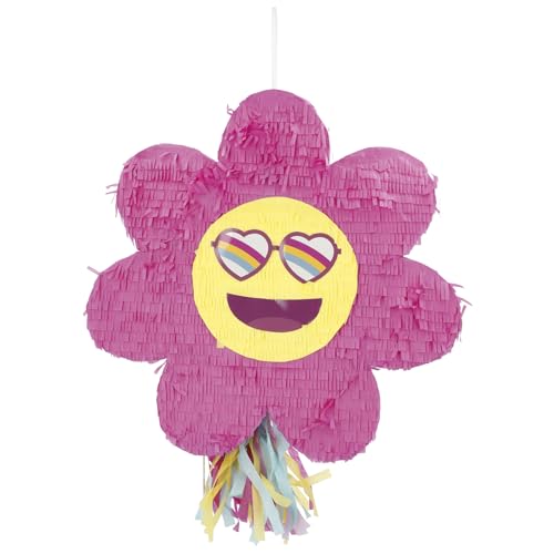 Pinata * BOHO GIRLZ * als Spiel und Deko für Kindergeburtstag, Party oder Hochzeit | Größe: 50x50x10cm | Blume Pinatas Kinder Geburtstag Partydeko von Folat