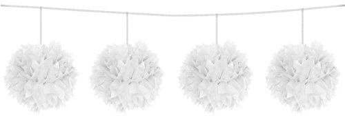 Folat Pom-Pom Girlande aus Wabenpapier 3 m weiß Folat Pom-Pom Girlande aus Wabenpapier 3 m weiß von Folat