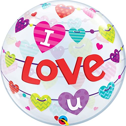 Qualatex 46047 22 "Single I Love U Banner Herzen-Bubble Ballon Qualatex 46047 22 "Single I Love U Banner Herzen-Bubble Ballon von Qualatex