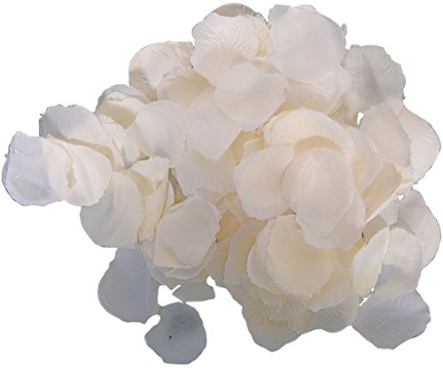 Seidenähnliches Rosenblatt-Konfetti in ELFENBEIN // Tüte mit 144 elfenbein-beigen Rosenblätter // Deko Tischdeko Jubiläum Streukonfetti Geburtstag Birthday Rosen Seide Liebe Herz Hochzeit Standesamt Vermählung Beige von Folat