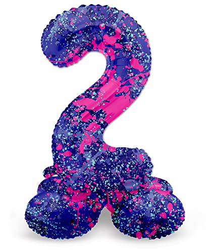 Folat 63922 Luftballon Geburtstag Stehender Ziffer 2 Paint Splash Lila Weltraum 72 cm-Decoration Geburtstagdeko, Ballon Zahl, Kein Helium erforderlich, Bunt Folat 63922 Luftballon Geburtstag Stehender Ziffer 2 Paint Splash Lila Weltraum 72 cm-Decoration Geburtstagdeko, Ballon Zahl, Kein Helium erforderlich, Bunt von Folat