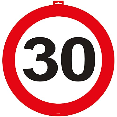 Partyzubehör 06130 Folat Verkehrsschild Geburtstag, Zahl 30 Partyzubehör 06130 Folat Verkehrsschild Geburtstag, Zahl 30 von Partyzubehör