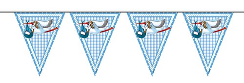 Folat Wimpelkette, Storch, hellblau, 10 m Folat Wimpelkette, Storch, hellblau, 10 m von Folat