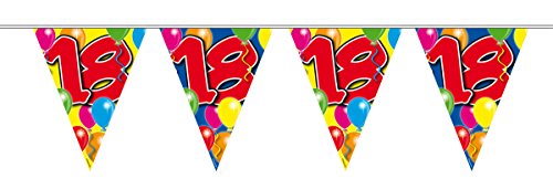Wimpelkette 18.Geburtstag Girlanden 10m, 1 Stück Wimpelkette 18.Geburtstag Girlanden 10m, 1 Stück von Folat