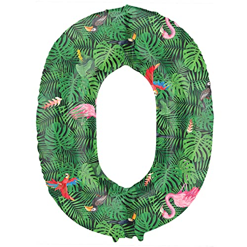 Folat 64150 Luftballon Geburtstag Ziffer 0 Jungle Vibe Grün 86 cm-Helium Decoration Geburtstagdeko, Ballon Zahl, 86cm Folat 64150 Luftballon Geburtstag Ziffer 0 Jungle Vibe Grün 86 cm-Helium Decoration Geburtstagdeko, Ballon Zahl, 86cm von Folat