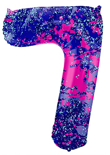Folat 63907 Luftballon Geburtstag Ziffer Zahl 7 Paint Splash Lila Weltraum 86 cm - Helium Ballon Decoration Geburtstagdeko, Ballon Zahl Folat 63907 Luftballon Geburtstag Ziffer Zahl 7 Paint Splash Lila Weltraum 86 cm - Helium Ballon Decoration Geburtstagdeko, Ballon Zahl von Folat