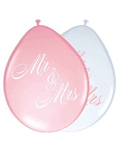 Folatex 8 Luftballons * Mr & Mrs * als Deko für Hochzeit, Jubiläum und Mottopa von Folatex