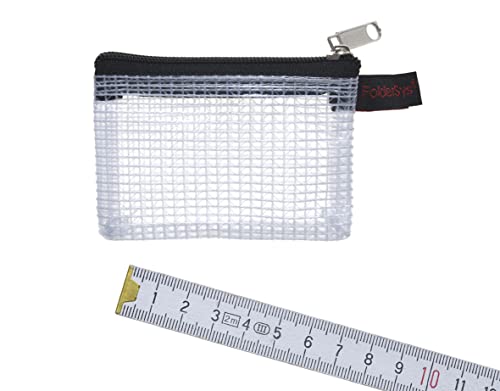 FolderSy 1x FolderSys Mini - Reißverschluss-Beutel, Reißverschlusstasche, 80 x 55 mm, PVC faserverstarkt, 40473-30 von FolderSy