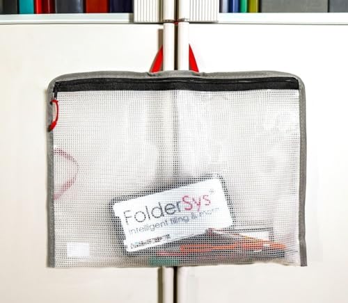 FolderSys A4 Bungee-Bag Reißverschluß Utensilienbeutel, Gummischlaufe PVC-frei, 40624-36 von FolderSys
