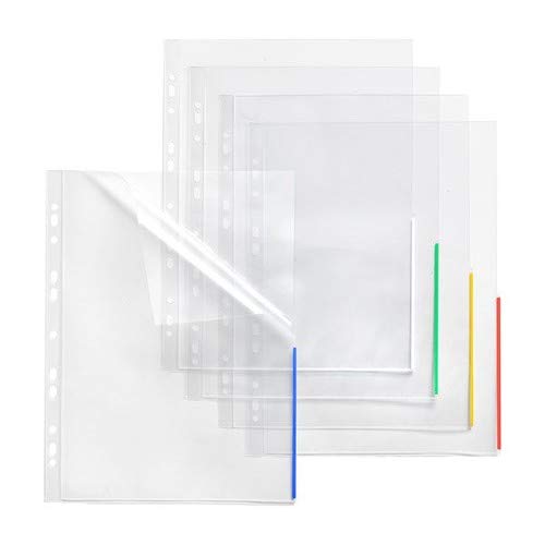 Prospekthülle oben + halbseitig rechts offen A4 Überbreite 310x235/217mm transparent/weiß PP Folder Sys 45 325 (PACK=10 STÜCK) transparent/grün von FolderSys GmbH
