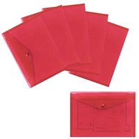 10 FolderSys Dokumententaschen DIN A4 rot glatt 0,20 mm von FolderSys