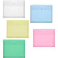 10 FolderSys Dokumententaschen DIN A4 quer farbsortiert glatt 0,20 mm von FolderSys