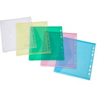 10 FolderSys Dokumententaschen DIN A5 farbsortiert genarbt 0,20 mm von FolderSys