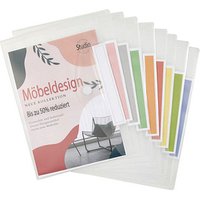 FolderSys Dokumententaschen Index DIN A4 transparent genarbt 0,20 mm, 10 St. von FolderSys
