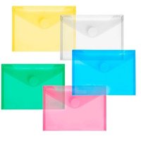 10 FolderSys Dokumententaschen DIN A6 farbsortiert glatt 0,20 mm von FolderSys