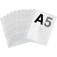 10 FolderSys Dokumententaschen DIN A5 transparent genarbt 0,20 mm von FolderSys