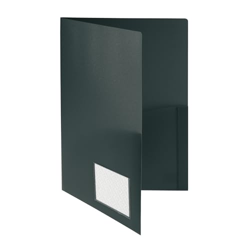 Broschüren-Mappe PP A4, Standard, runde Taschen, schwarz von FolderSys
