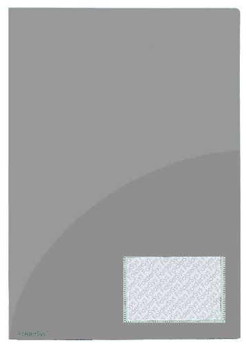 Broschüren-Mappe PP A4, Transparent, runde Taschen, rauch von FolderSys