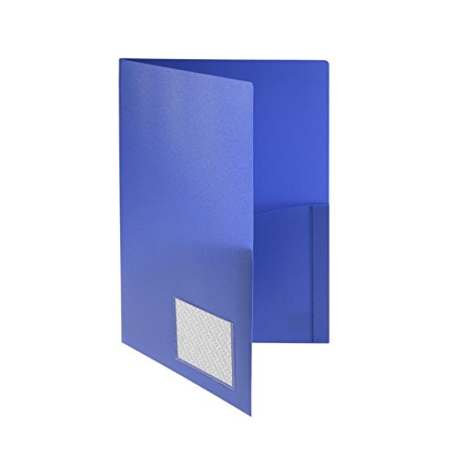 Broschüren-Mappe runde Taschen, Standard, blau, 10 Stück von FolderSys